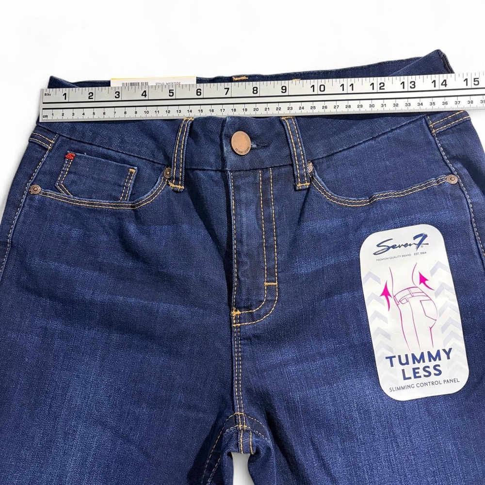 Seven7 Tummyless High Rise Skinny Jeans Dark Wash London Size 8 NWT MY1975DE - Picture 5 of 7